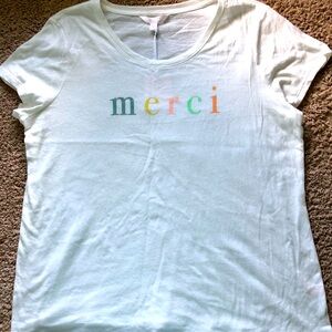 French MÉRCI t-shirt size XL